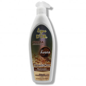 Ligne D'OR Crema para Manos y Cuerpo con Avena Vitamina E y Silicona Frasco con Válvula X 410 ML 
