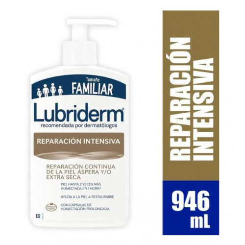 Lubriderm Crema Corporal Familiar Reparación Intensiva Frasco con válvula X 946 ML