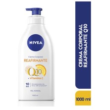 Nivea Crema Corporal Reafirmante Q-10 + Vitamina C Frasco con Válvula X 1000 ML