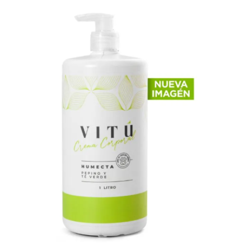 Vitu Crema corporal pepino y té verde Humectante Frasco X 1 Litro 