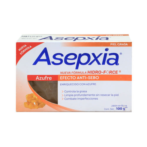 Asepxia Efecto anti-cebo Azufre Barra X 100 Gramos 