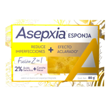 Asepxia Esponja Fusión 2 en 1 Barra X 80 Gramos 