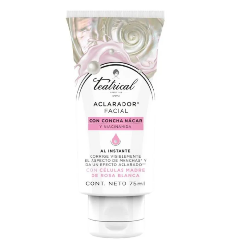 Teatrical aclarador facial con concha de nácar y niacinamida Tubo X 75 Ml 