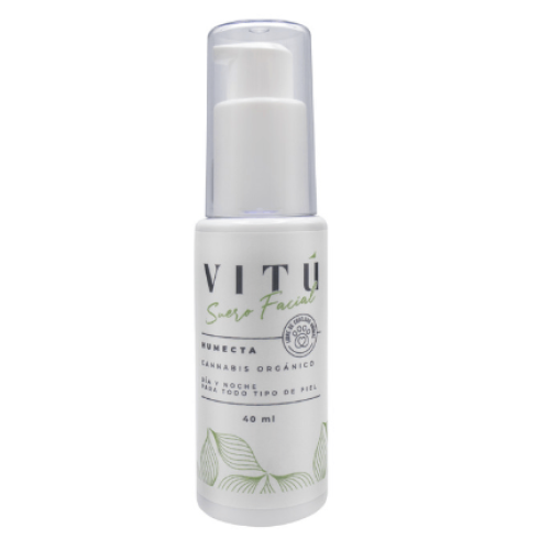 Vitu Hidratación Suero facial con cannabis orgánico día y noche Frasco X 40 Ml 