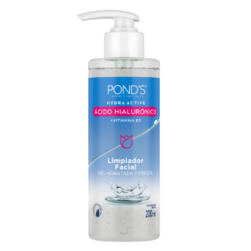 ponds limpiador facial acido hialuronico x 200ml