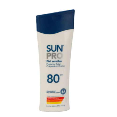 Sunpro Piel sensible Crema 80 SPF Frasco X 220 Ml 
