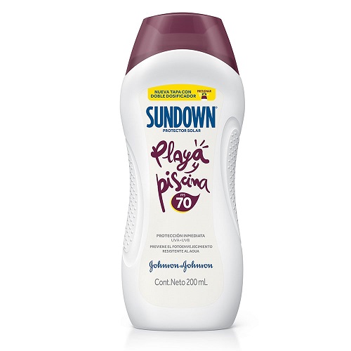 Sundown Protector solar Playa y Piscina FPS 70 Frasco X 200 Ml 