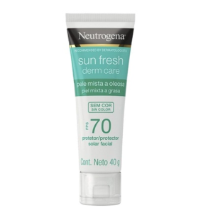 neutrogena sun fresh derm care sin color fps70 protector facial x 40 gr