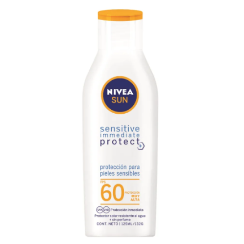Nivea sun Sensitive immediate protector solar  FPS 60 Frasco X 125 Ml 