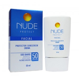 Nude Protect Facial Protector en crema Efecto mate SPF 50 Tubo X 50 Ml 