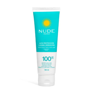 Nude Protect Protector en crema SPF 100 (Resistente al agua y sudor) Alta protección Tubo X 120 Ml 