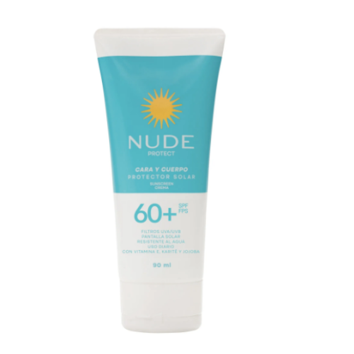 nude protector solar spf 60 cara y cuerpo x 90 ml