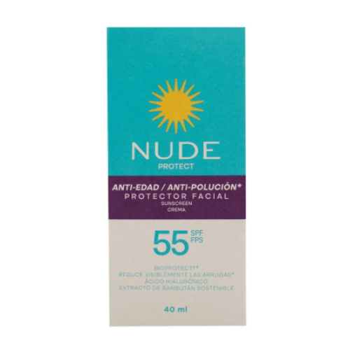 Nude protect Anti-edad protector facial crema 55 SPF Tubo X 40 Ml