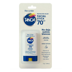 Protector solar Tanga 70 SPF facial stick Barra X 13 Gramos 