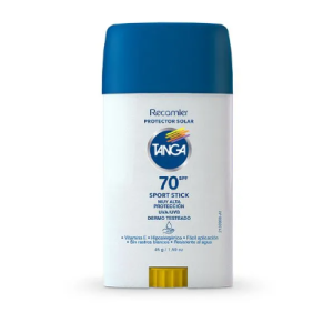 Protector solar Tanga 70 SPF sport stick Barra X 45 Gramos