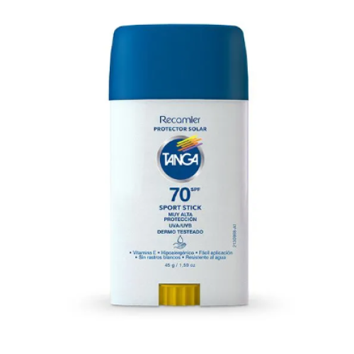 Protector solar Tanga 70 SPF sport stick Barra X 45 Gramos