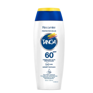Protector solar Tanga 60 SPF Crema muy alta protección Frasco X 130 Ml 