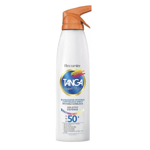 Protector solar Tanga 50 SPF  Spray muy resistente al agua Lata X 175 Ml 