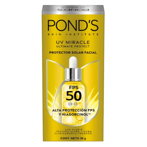 Ponds uv miracle protector solar facial fps 50 textura ligera x 30 gr