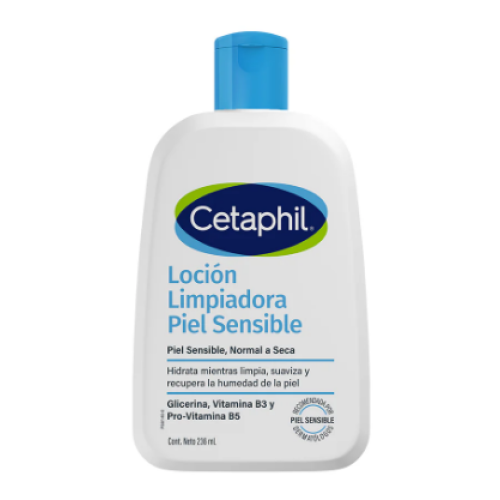 cetaphil limpiadora facial piel sensible x 237 ml