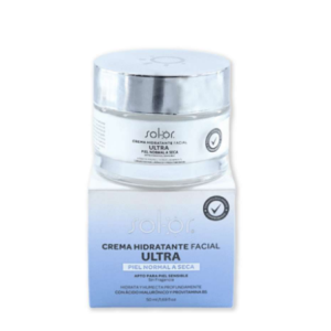 Sol-or Crema hidratante facial ultra Piel normal a seca con Ácido hialuronico Pote X 50 ml 