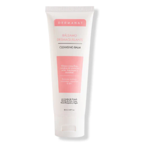 Dermanat Bálsamo Desmaquillante con aceite de girasol, uva, coco, rosa de mosqueta y argán Tubo X 85 Ml 