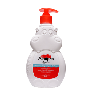 Almipro Syndet Baño liquido para piel delicada Hipoalergénico con avena y aloe Frasco X 400 Ml 