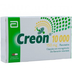 Creon 10 000 150 Mg Caja X 20 Cápsulas 