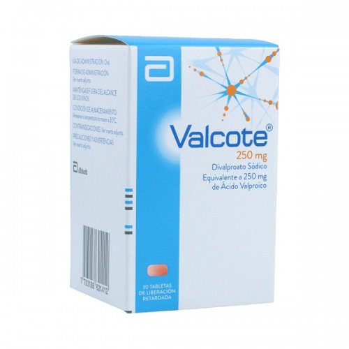 Valcote 250 Mg Frasco X 30 tabletas 