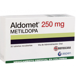 Aldomet 250 Mg Caja X 30 Tabletas 