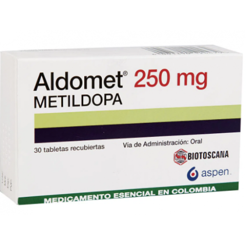 Aldomet 250 Mg Caja X 30 Tabletas 