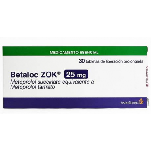 Betaloc-ZOK 25 Mg Caja X 30 Tabletas 