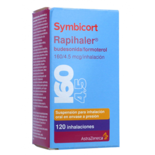 Symbicort  rapihaler 160 / 4.5 Mcg  suspensión para inhalación oral en envase a presión X 120 inhalaciones 