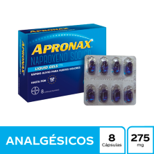 Apronax 275 Mg Liquid Gels Caja X 8 Cápsulas