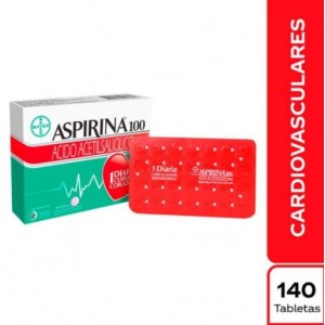 Aspirina 100 Mg Caja X 140 Tabletas (MAXIMO 3 X CLIENTE)