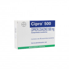 Cipro 500 Mg Caja X 8 Tabletas