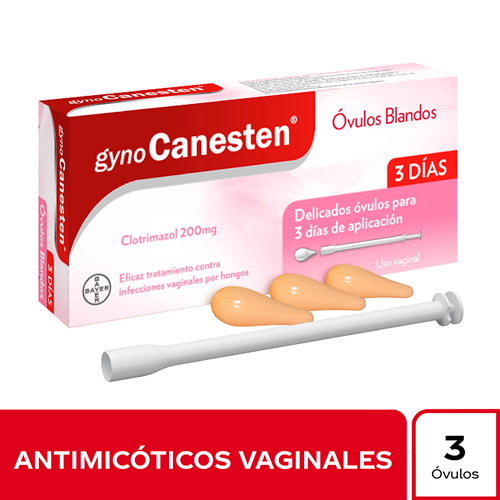 Gynocanesten óvulos vaginales blandos 200 Mg Caja X 3 Unidades 