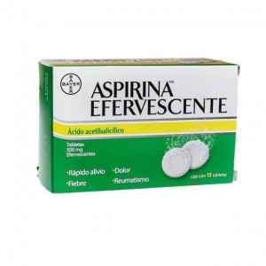 Aspirina Efervescente 500 Mg Caja X 12 Tabletas 