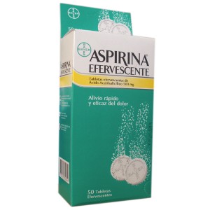Aspirina Efervescente 500 Mg Caja X 50 Tabletas 