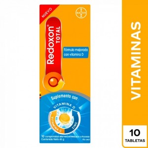 Redoxon Total con Vitamina D Caja X 10 Tabletas Efervescentes 