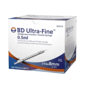 jeringa insulina 0.5 ml caja x 100 unid