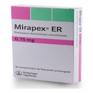 Mirapex ER 0.75 Mg Caja X 10 Tabletas 