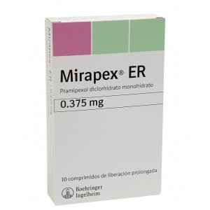 Mirapex ER 0.375 Mg Caja X 10 Tabletas 