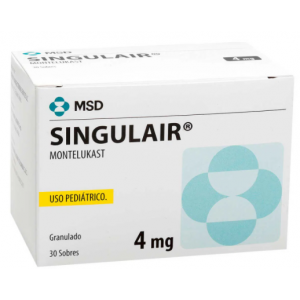 Singulair Pediatrico Granulado Caja X 30 Sobres (4 Mg)
