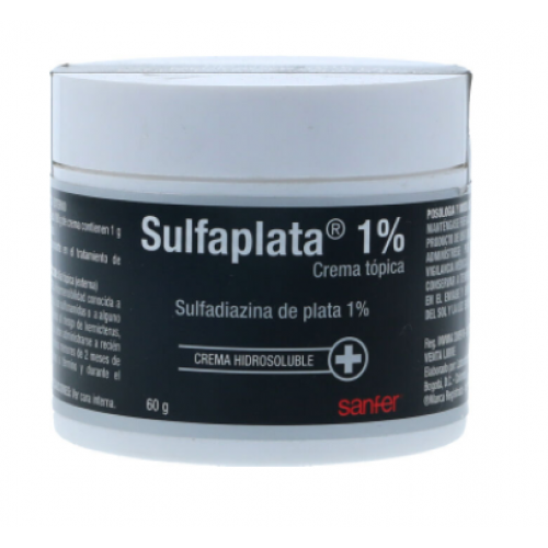 Sulfaplata 1% Crema topica Pote X 60 Gramos 