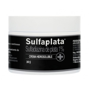 Sulfaplata 1% Crema topica Pote X 30 Gramos 