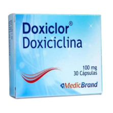 doxiclor doxiciclina 100 mg x 30 cápsulas