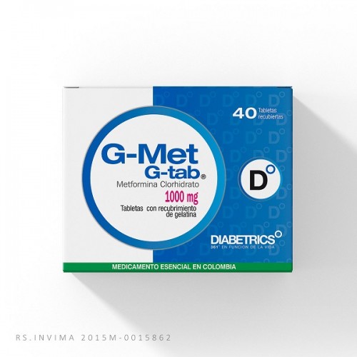G-Met  1000 Mg Caja X 40 Tabletas 