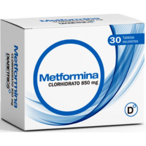 Metformina  850 Mg Caja X 30 tabletas