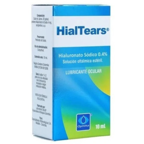 Hialtears 0.4% Solución oftálmica estéril Frasco X 10 Ml
